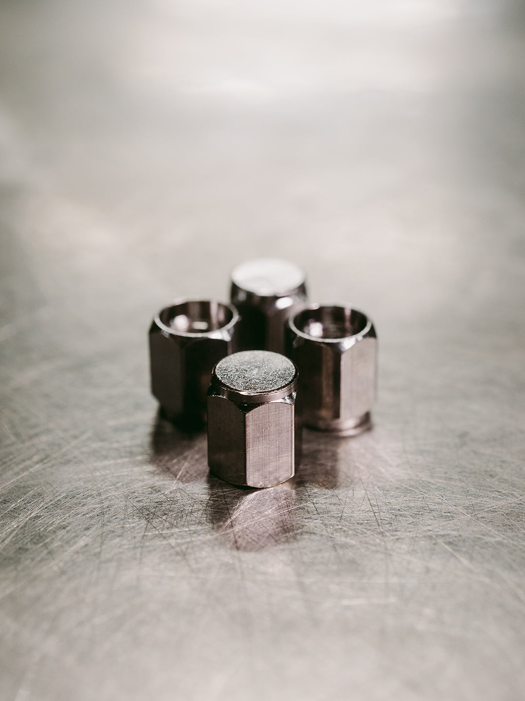 Chrome Hex Valve Cap