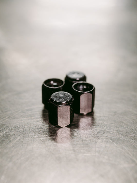 Black Hex Valve Cap